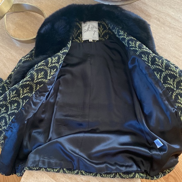 Milly Of New York fox fur collar coat - Picture 4 of 10